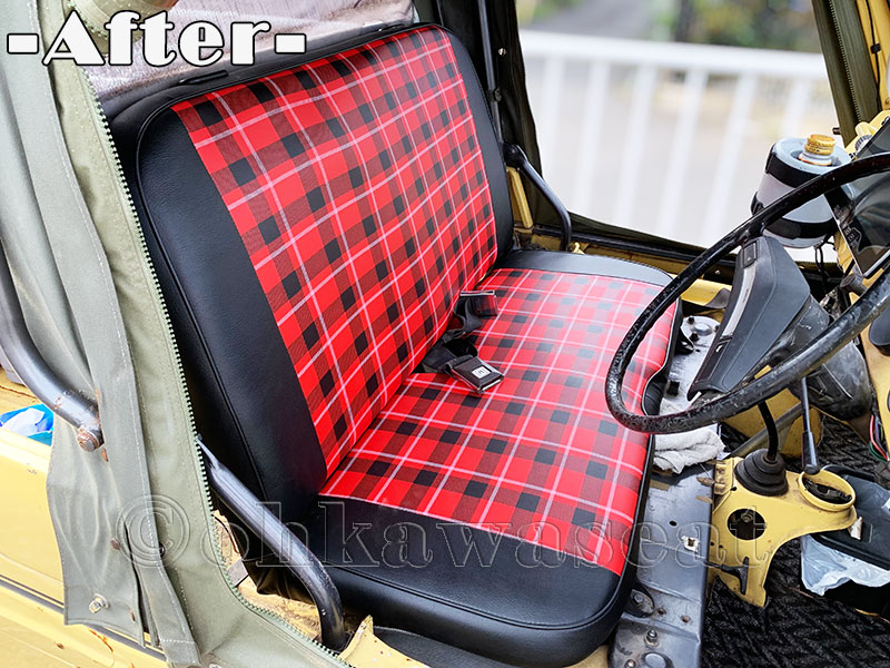 C-68　HONDAバモスⅡ　シート張替え施工後-1