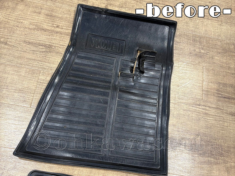 自動車シート張替えC-69/日産バイオレット　フロアマット元アップ画像