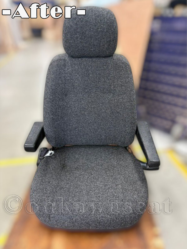 土木・建設機械　KOMATSU　ホイールローダーWA-100　オペレーターシート張替O-19